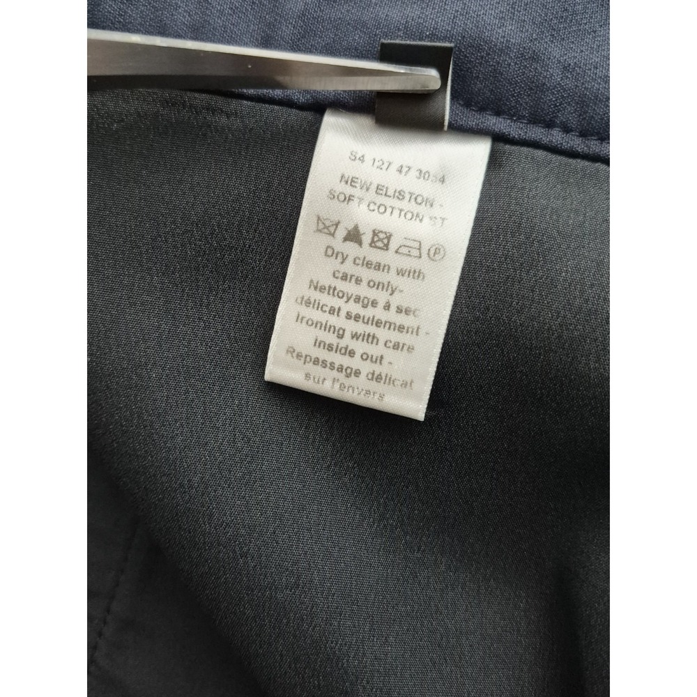 JOSEPH Navy Micro-Pattern Tailored Slim Ankle Trousers Pants Womens Size 40 - Picture 10 of 11